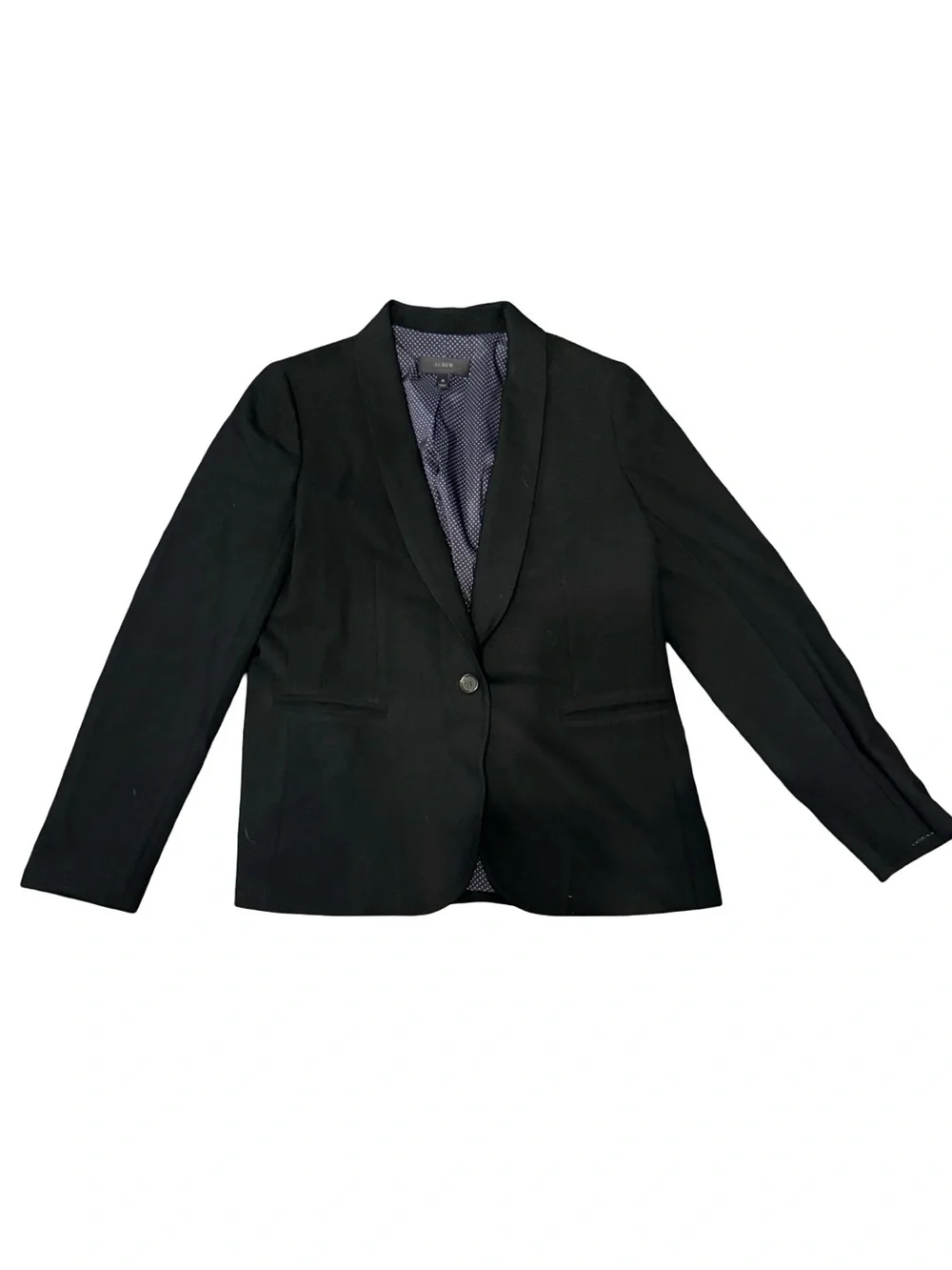 J. Crew Black Single-Button Shawl-Collar Blazer